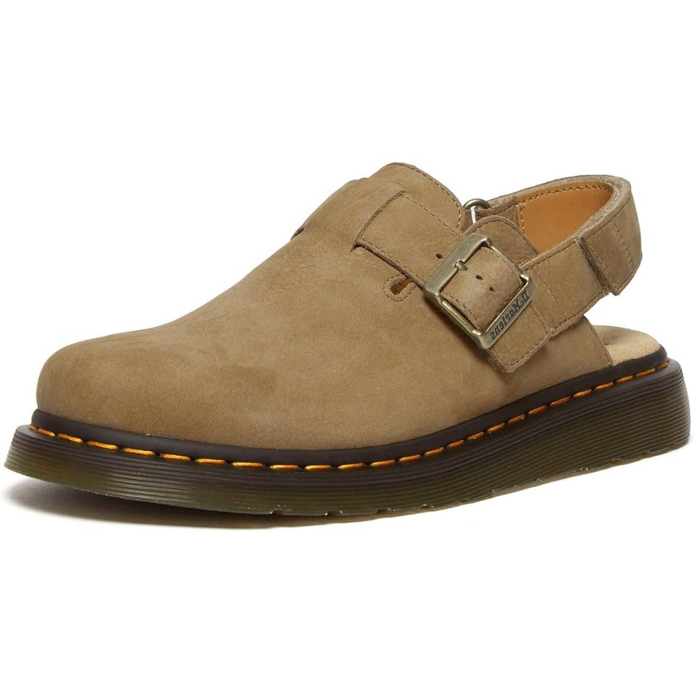 Dr. Martens Jorge II Beige Nubuck Leather Slingback Mules Clogs Sandals Women 10
